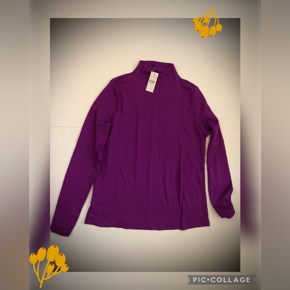 (2)Ann Taylor purple turtleneck